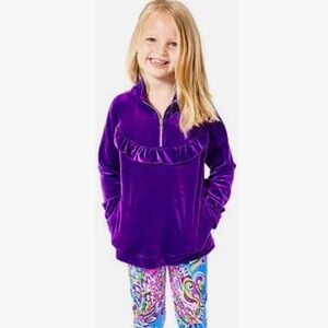 Lilly Pulitzer Girls Oaklee velour popover
